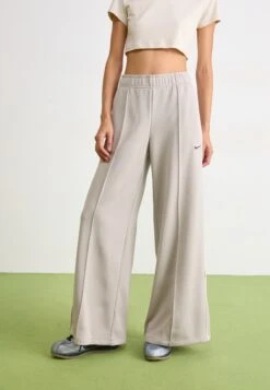 Nike Sportswear WIDE LEG TRACK - Tracksuit Bottoms - College Grey/white/black