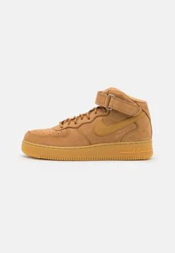 Nike Sportswear AIR FORCE 1 MID '07 WB - Sneaker High - Flax/wheat/light Brown/black/team Gold