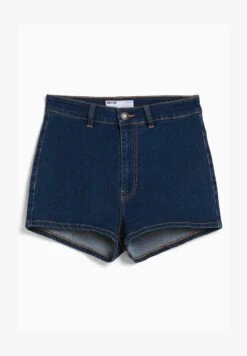 BERSHKA HIGH WAIST STRETCH - Jeans Shorts - Dark Blue -Friboo Verkauf Geschaft 0b8fa544c01b40acacd68a606a472806