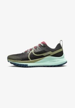 Nike Performance REACT PEGASUS TRAIL 4 - Laufschuh Trail - Black/alligator-canyon Rust-mint Foam Valerian Blue
