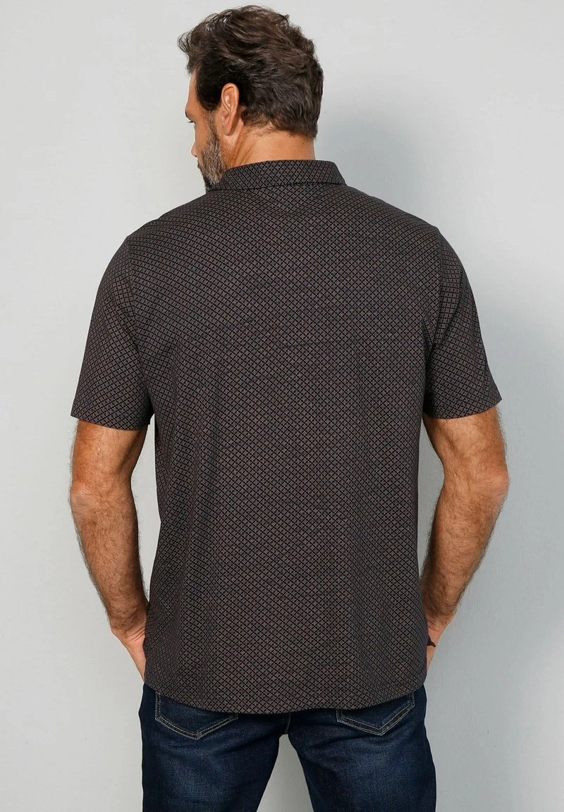 Poloshirt - Marineblau Taupe 3 Poloshirt - Marineblau Taupe – Bild 3