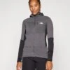 The North Face POLARTEC POWERGRID STORMGAP HOODIE - Zip-up Sweatshirt - Anthracite Grey/black