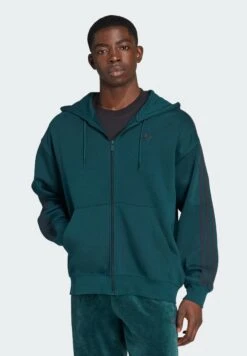 Adidas Originals BAGGY HOODIE - Sweatjacke - Aurora Ivy/black