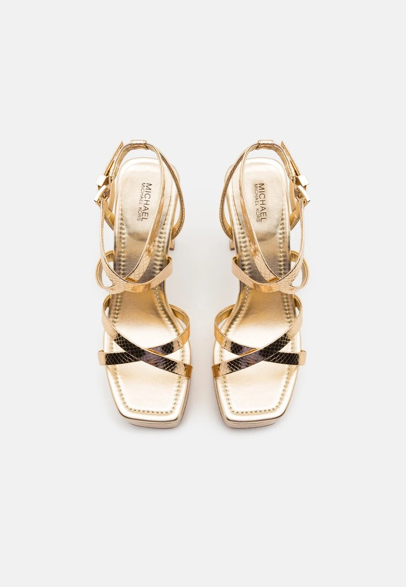 MICHAEL Michael Kors PAOLA PLATFORM - Plateausandalette - Gold-coloured 4 MICHAEL Michael Kors PAOLA PLATFORM - Plateausandalette - Gold-coloured – Bild 4