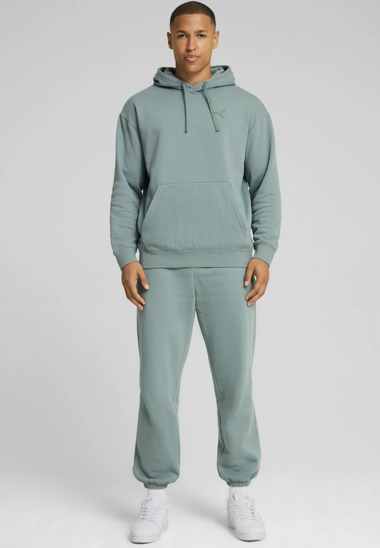 Puma ESSENTIALS ELEVATED UNISEX - Hoodie - Green Moon 1 Puma ESSENTIALS ELEVATED UNISEX - Hoodie - Green Moon