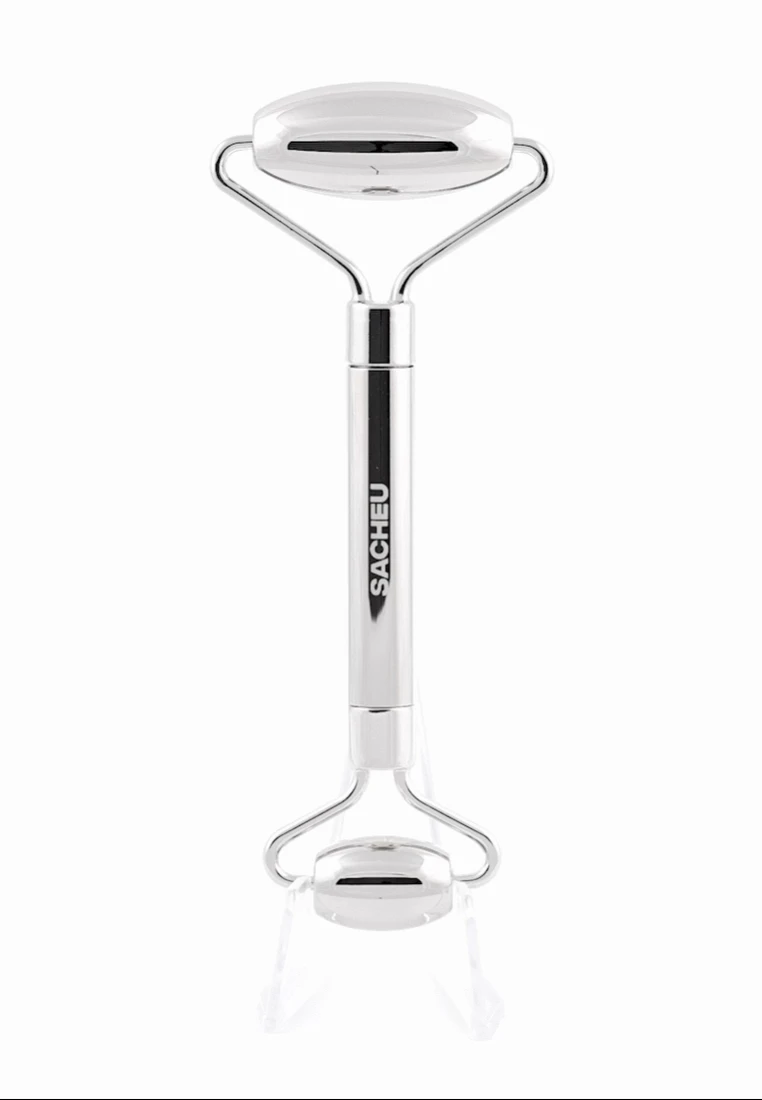 FACIAL ROLLER - STAINLESS STEEL - Gesichtspflege Zubehör - Chrome 2 FACIAL ROLLER - STAINLESS STEEL - Gesichtspflege Zubehör - Chrome – Bild 2
