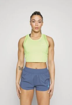 Nike Performance RACE CROP - Top - Lt Lemon Twist/reflective Silver-coloured -Friboo Verkauf Geschaft 1754552b24524195a1d55070cae5bd9d 1