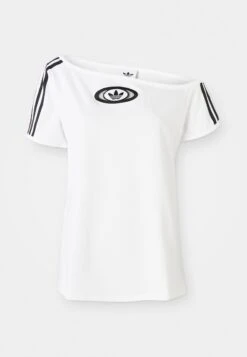 Adidas Originals OFFSHOULDER TEE - Print T-shirt - White 11 Adidas Originals OFFSHOULDER TEE - Print T-shirt - White -Friboo Verkauf Geschaft 18f6a18961ec408f8dae0ae551f924bf