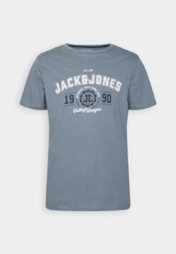 Jack & Jones JJANDY TEE CREW NECK - T-Shirt Print - Flint Stone