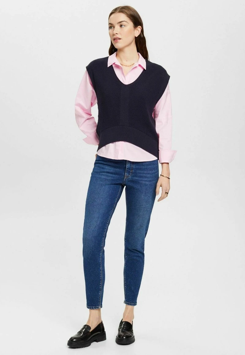 Edc By Esprit TANK MIT V-AUSSCHNITT - Strickpullover - Navy 2 Edc By Esprit TANK MIT V-AUSSCHNITT - Strickpullover - Navy – Bild 2