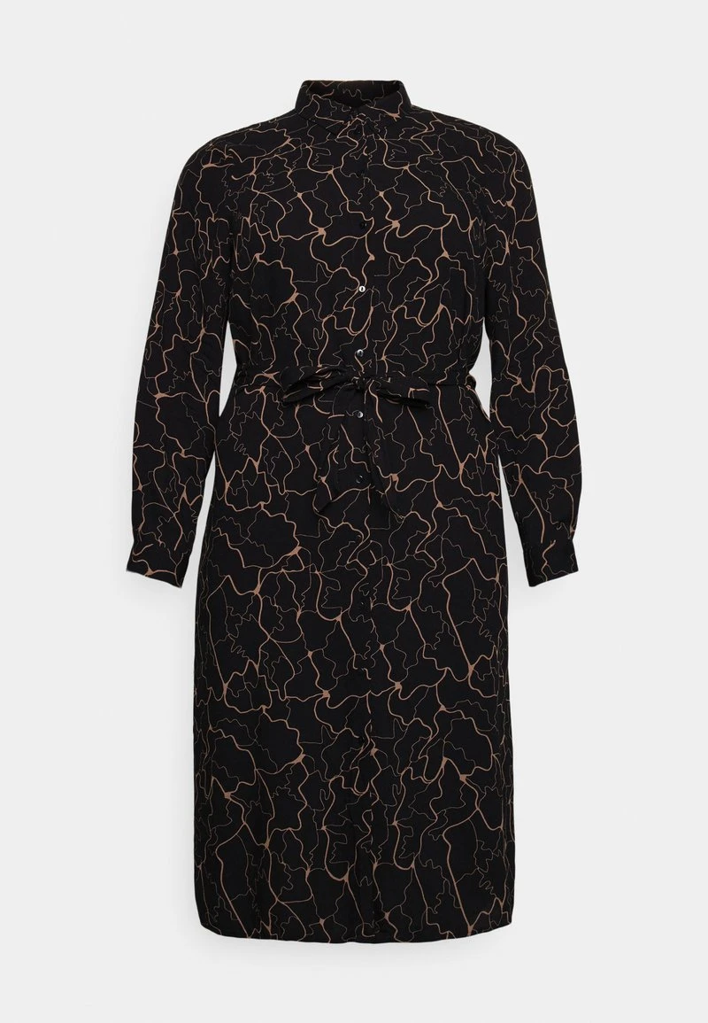 Vero Moda Curve VMANNA CALF SHIRT DRESS CUR - Blusenkleid - Black 5 Vero Moda Curve VMANNA CALF SHIRT DRESS CUR - Blusenkleid - Black – Bild 5