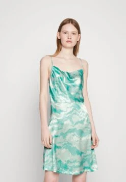 Pieces PCKERRA STRAP SHORT DRESS - Cocktailkleid/festliches Kleid - Blue Atoll/graphic