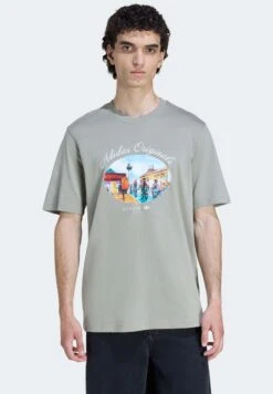 Adidas Originals BERLINPAINT - Print T-shirt - Silver Pebble
