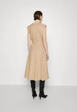 DKNY V NECK BELTED MIDI - Freizeitkleid - Khaki/ivory -Friboo Verkauf Geschaft 2c1d8157b4be43d888fad5fc4f8476b6