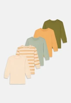 Friboo LONG SLEEVE 5 PACK UNISEX - Langarmshirt - Beige/camel/dark Green