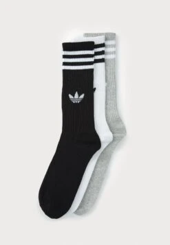 Adidas Originals 3PACK - Socks - White/medium Grey Heather/black
