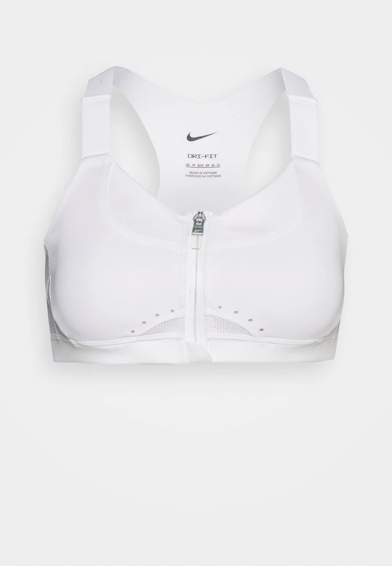 Nike Performance ALPHA ZIP FRONT BRA - Sport-BH Mit Starker Stützkraft - Weiss 5 Nike Performance ALPHA ZIP FRONT BRA - Sport-BH Mit Starker Stützkraft - Weiss – Bild 5