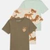 Friboo 3 PACK - T-Shirt Print - Tan