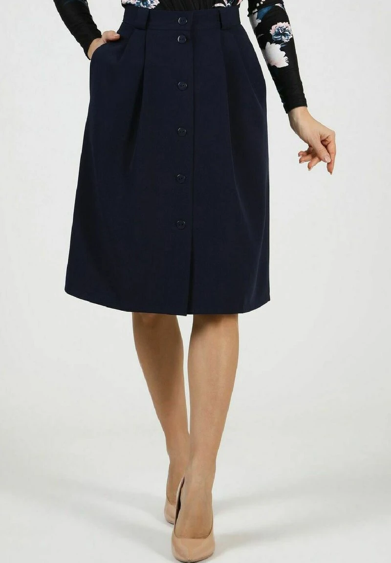 MIDI HIGH WEIST - A-Linien-Rock - Dark Blue 1 MIDI HIGH WEIST - A-Linien-Rock - Dark Blue