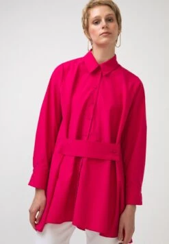 BELTED POPLIN - Hemdbluse - Pink