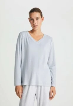 Oysho LONG SLEEVED - Nachtwäsche Shirt - Light Blue