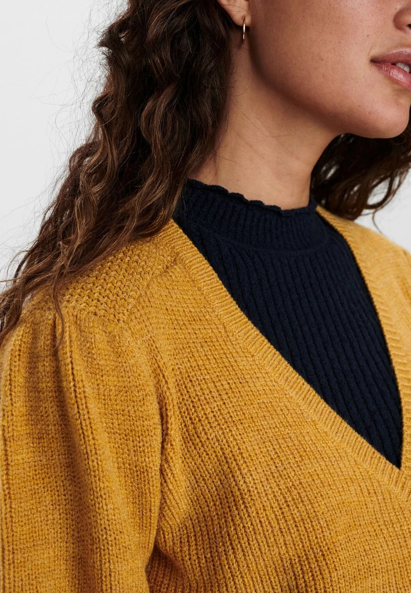 NUAUDREY WRAP - Strickpullover - Golden Spice 4 NUAUDREY WRAP - Strickpullover - Golden Spice – Bild 4