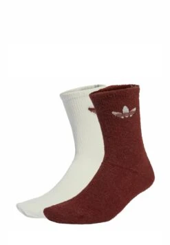 Adidas Originals FLUFFY CREW 2 PAIRS - Socks - Fox Brown Off White