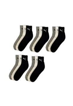 Puma CREW UNISEX 15 PACK - Socks - Grey White Black