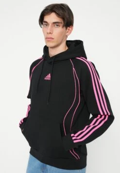 Adidas Originals TEAMGEIST - Sweatshirt - Black/lucid Pink -Friboo Verkauf Geschaft 524b9b6cd774460b84ee4601b91ced3d