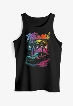 TANK-MIAMI BEACH USA OLDTIMER CAR PALMEN PRINT FASHIO - Top - Navy -Friboo Verkauf Geschaft 57e6c067af93440d905469c5b228e48e