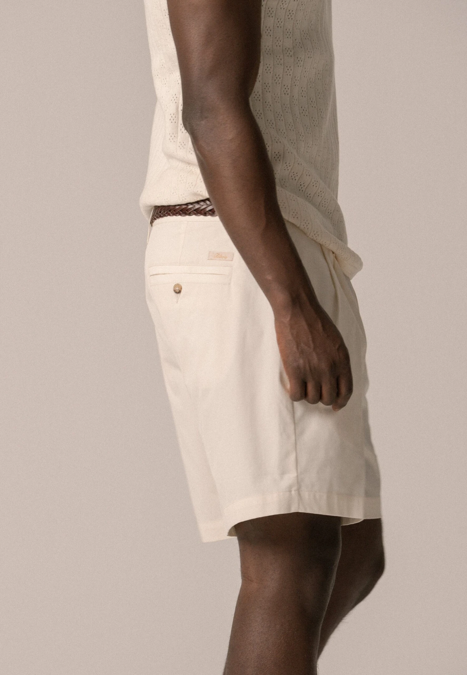 DOUBLE PLEATED UNISEX - Shorts - Antique White 4 DOUBLE PLEATED UNISEX - Shorts - Antique White – Bild 4