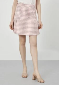 CREAM FABRIC HEM - A-Linien-Rock - Pink