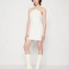 Pieces PCLOLA SHORT DRESS - Cocktailkleid/festliches Kleid - Bright White