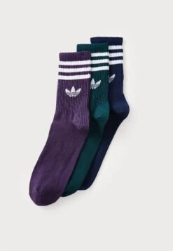 Adidas Originals CREW UNISEX 3 PACK - Socken - Night Indigo Aurora Ivy Aurora Plum