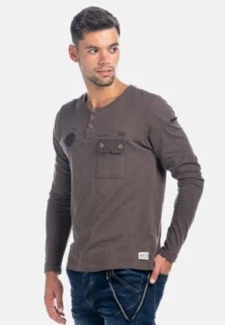 Koroshi CAMISETA LAVAD BOLSILLO - Langarmshirt - Oliva -Friboo Verkauf Geschaft 69bab8d438d3416db353430b3c154489