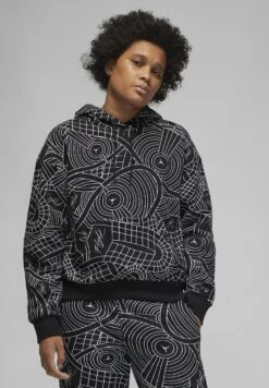 Jordan W J BRKLN FLC PO AOP - Sweatshirt - Black