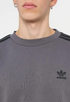 Adidas Originals OVERSIZE CREW - Sweatshirt - Grey/black -Friboo Verkauf Geschaft 6c68924f247f4954bf60fb0e8ab18853