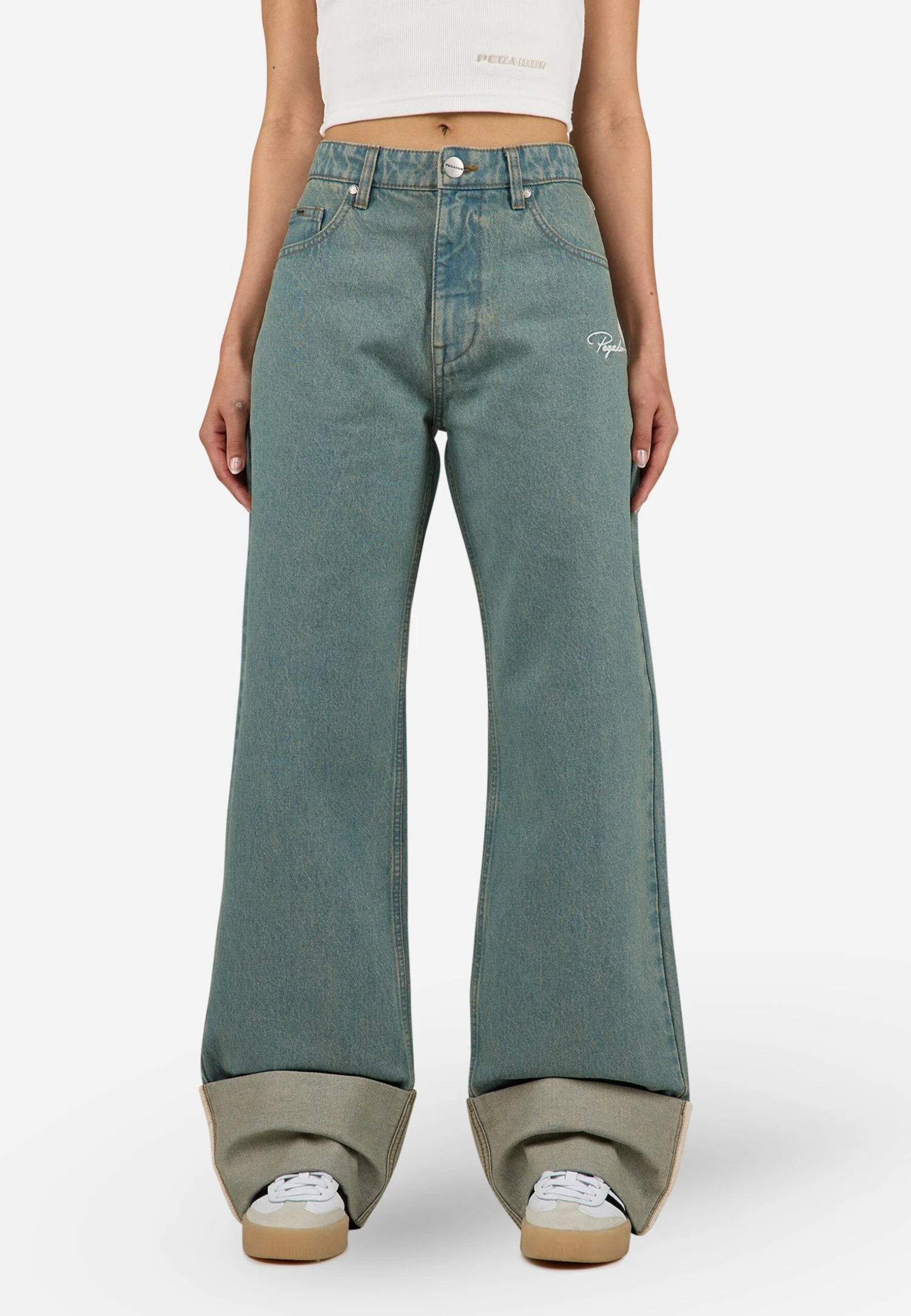 Pegador ELINA WIDE LEG - Wide Leg - Washed Vintage Blue 1 Pegador ELINA WIDE LEG - Wide Leg - Washed Vintage Blue