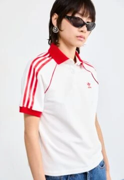 Adidas Originals Polo Shirt - White/better Scarlet -Friboo Verkauf Geschaft 6d8cadc97f404b5988770a8880846811