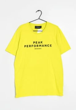 Peak Performance T-Shirt Print - Neon Yellow, Black