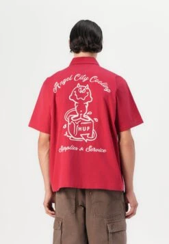 HUF SUPPLIES SERVICE UNISEX - Button-down Blouse - Cardinal