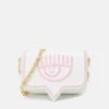 Chiara Ferragni RANGE EYELIKE SKETCH - Umhängetasche - White/fluorecent Pink