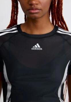 Adidas Originals TIGHT TEE - Print T-shirt - Black -Friboo Verkauf Geschaft 71f821bd61ef4bb3a098fe67c0c80883