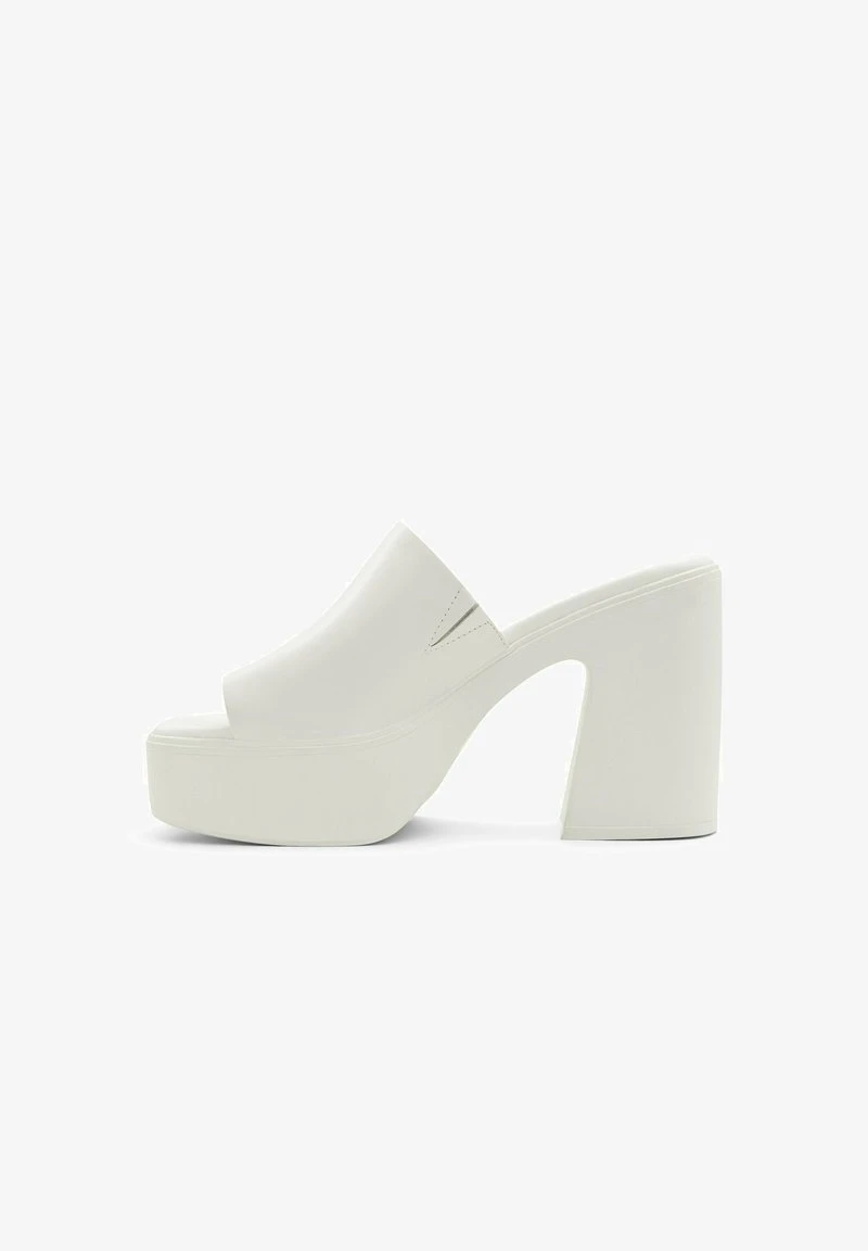 Aldo Pantolette Hoch - White 1 Aldo Pantolette Hoch - White