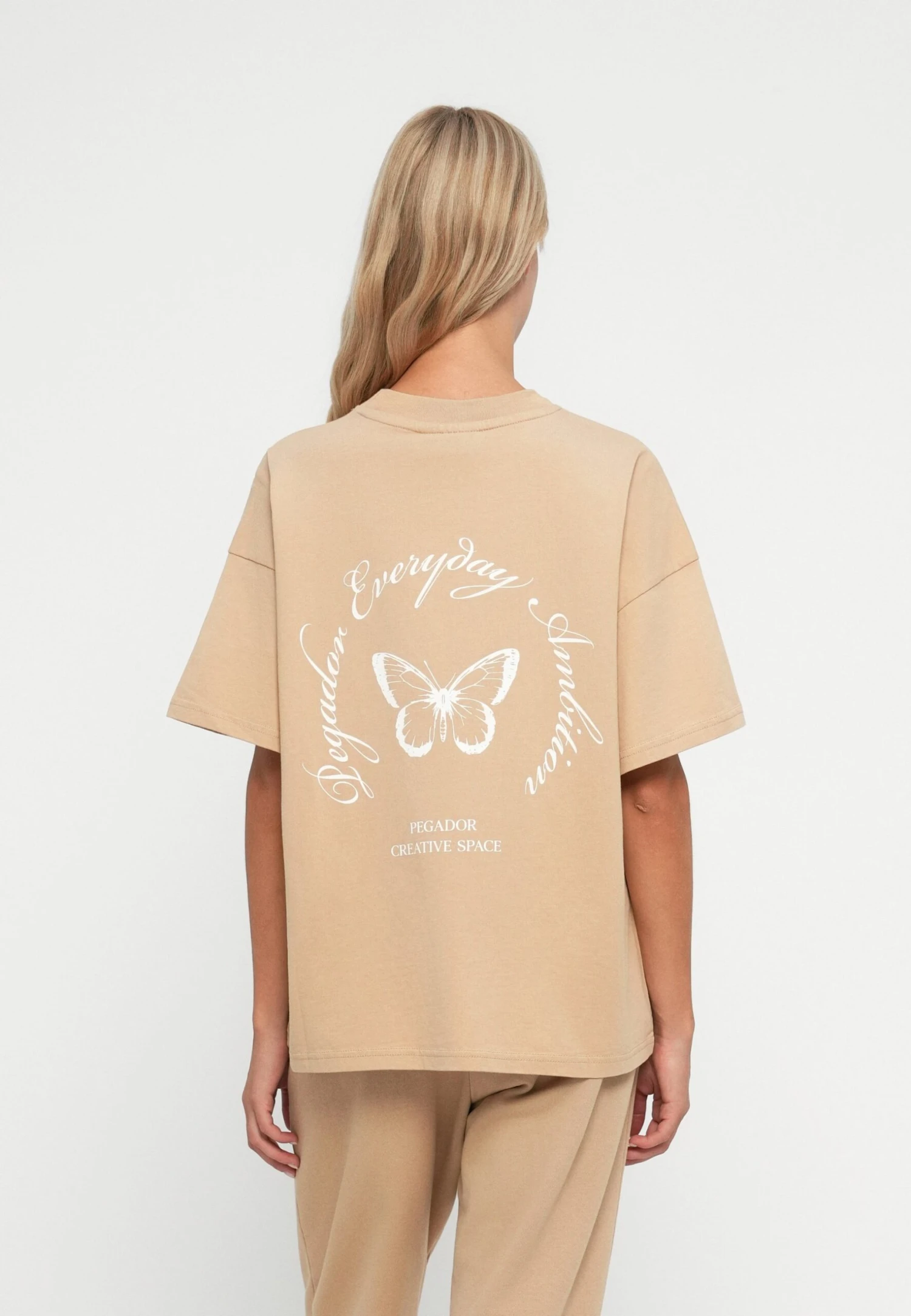 Pegador TESSI HEAVY OVERSIZED TEE - Print T-shirt - Washed Cappuccino 1 Pegador TESSI HEAVY OVERSIZED TEE - Print T-shirt - Washed Cappuccino