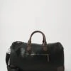 Pier One UNISEX - Weekend Bag - Black/brown