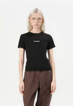 Pegador YONA SLIM TEE - Basic T-shirt - Washed Black White