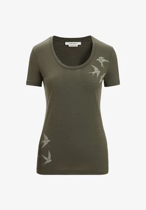 Icebreaker W TECH LITE II SS SCOOP FRESH GROWTH - T-Shirt Print - Loden 4 Icebreaker W TECH LITE II SS SCOOP FRESH GROWTH - T-Shirt Print - Loden – Bild 4