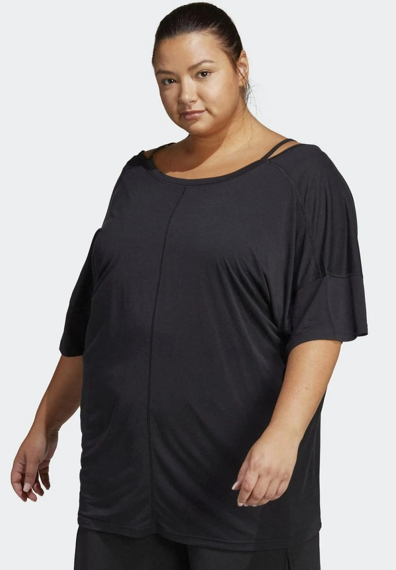 ADIDAS PERFORMANCE YOGA STUDIO - T-Shirt Basic - Black 1 ADIDAS PERFORMANCE YOGA STUDIO - T-Shirt Basic - Black