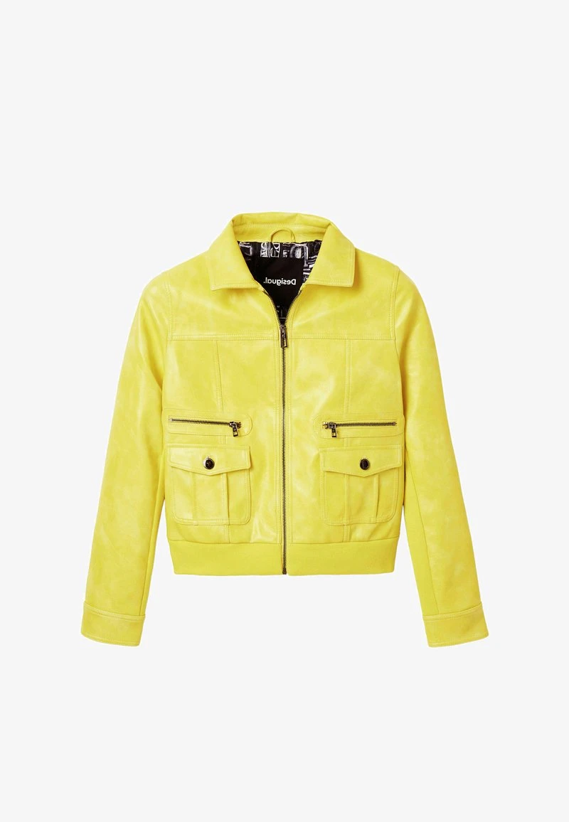 Desigual Kunstlederjacke - Yellow 4 Desigual Kunstlederjacke - Yellow – Bild 4